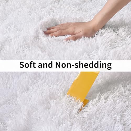 Soft Runner Rugs for Bedroom Hallways Washable, 2 Packs 2x6 White - Image 5