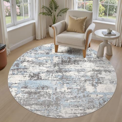 6ft Round Rug, Circle Area Rugs by JessibouAreaRug