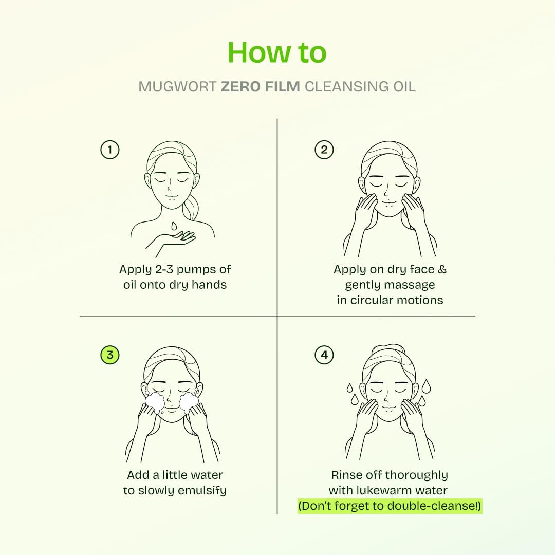 Orien Mugwort Zero Film Cleansing Oil 6.76 fl.oz. 200ml ㅣDaily Makeup Blackhead Removal No pore clogging Korean skincare double cleansing