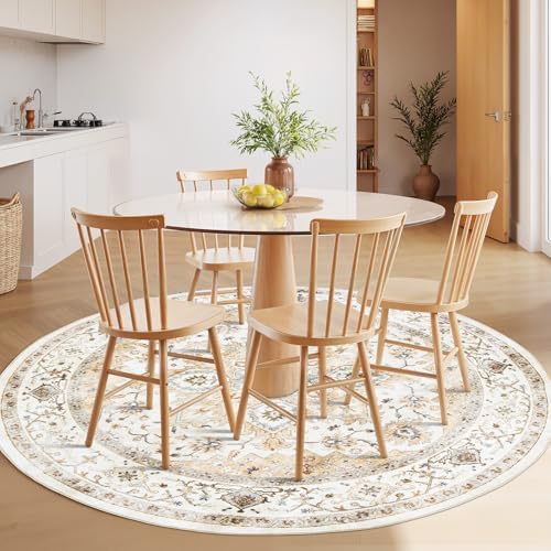 Amada Round 5x5 Washable Area Rug - Image 3