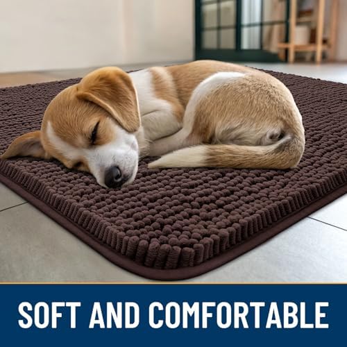 Smiry Dog Door Mat for Muddy Paws 45x27, Absorbs Moisture and Dirt Doormat - Image 2