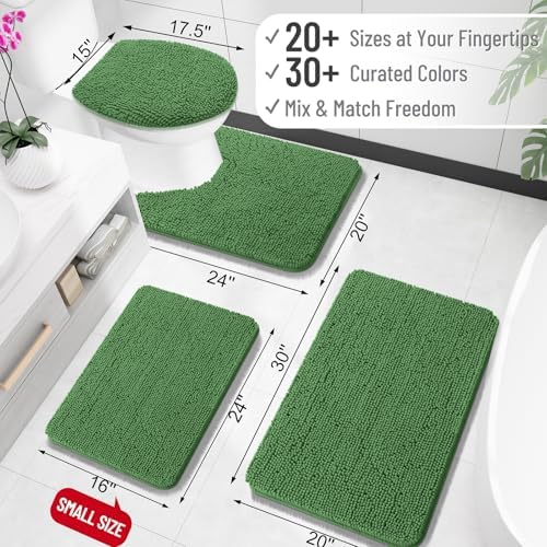 OLANLY Bathroom Rugs 35x24, Extra Soft Absorbent Chenille Bath Rugs - Image 2