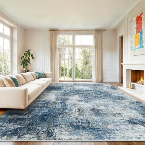 Amada Washable 9'x12' Abstract Area Rug - Image 2