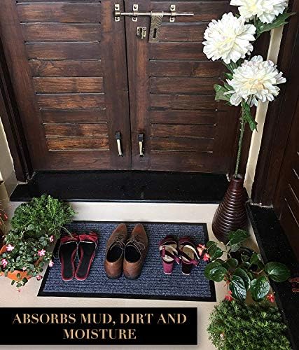 LuxUrux 2-Pack Striped Blue Door Mat - Image 5