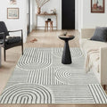 Lahome Abstract Bedroom Rug, Soft Black 4x6 Rug Washable Rugs by Lahome