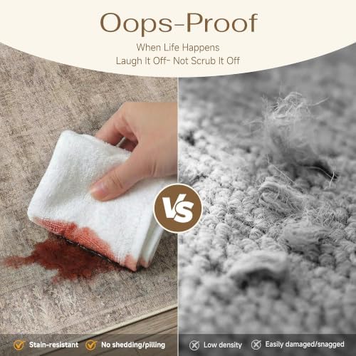 HUGEAR Taupe 2x3 Neutral Area Rugs - Image 6