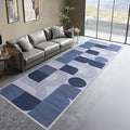 Soft Modern Geometric Abstract Machine Washable 2.7x10 Runner Rug by QDUIDU