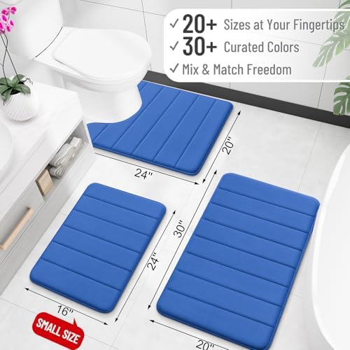 OLANLY Memory Foam Long Bathroom Rugs Runner 44x20, Super Soft Absorbent - Image 2