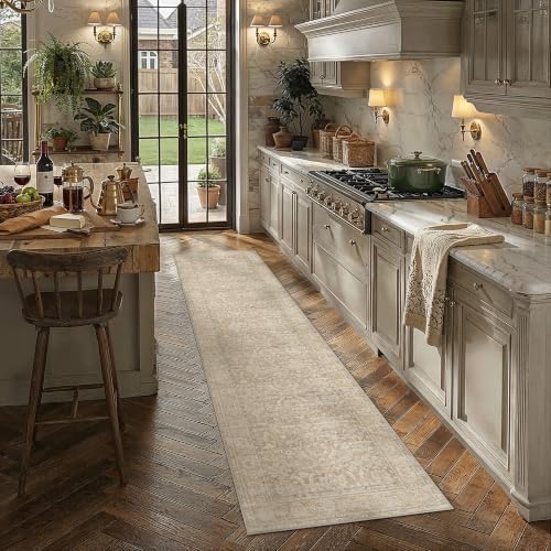 PureCozy 2x8 Beige Neutral Runner Rug - Image 2