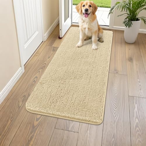 Smiry Dog Door Mat for Muddy Paws 47x24, Absorbs Moisture and Dirt Doormat by Smiry