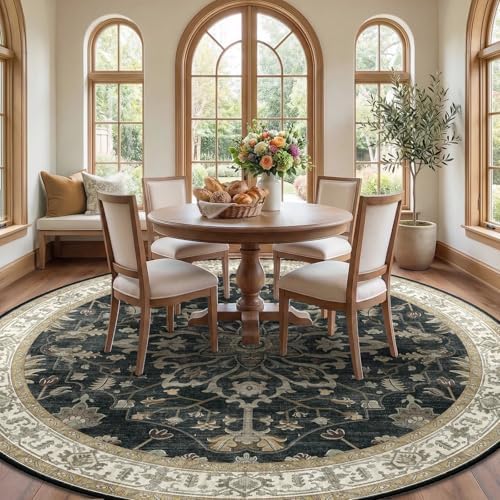 RELEANY Washable Area Rug, Round 8ft - Image 2