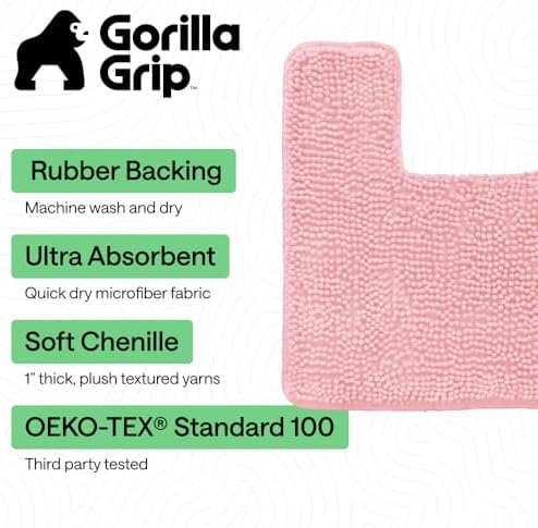 GORILLA GRIP Chenille Bath Rug Mat - Image 3