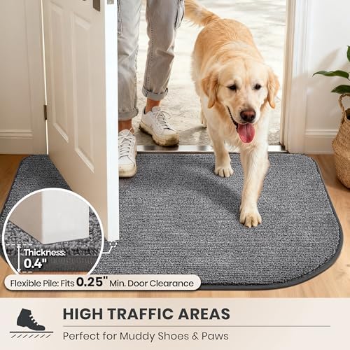 PURRUGS Dirt Trapping Door Mat, Heathered Grey - Image 6