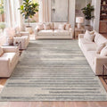 JONATHAN Y Khalil Modern Berber Stripe Cream/Gray Indoor Area Rug, Contemporary by JONATHANY