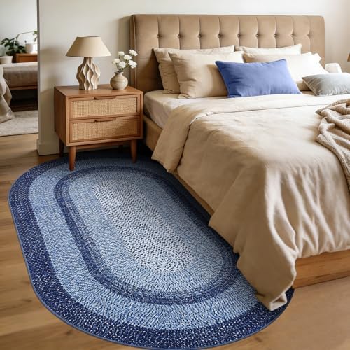 RUGSREAL Modern 3x5 Oval Rug Washable Rug - Image 7