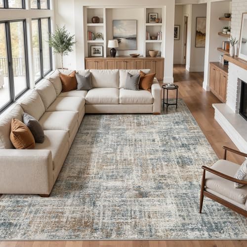 cotiled Washable 9x13 Area Rug for Living Room by COTILED