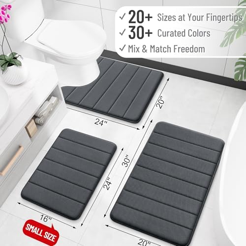 OLANLY Memory Foam Toilet Rugs U Shaped 24x20, Super Soft and Absorbent - Image 2