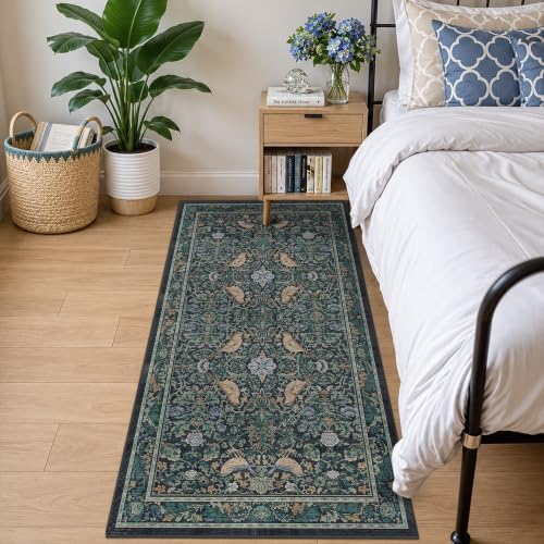 Blue 3x6 Washable Rug for Large Entryway - Image 3