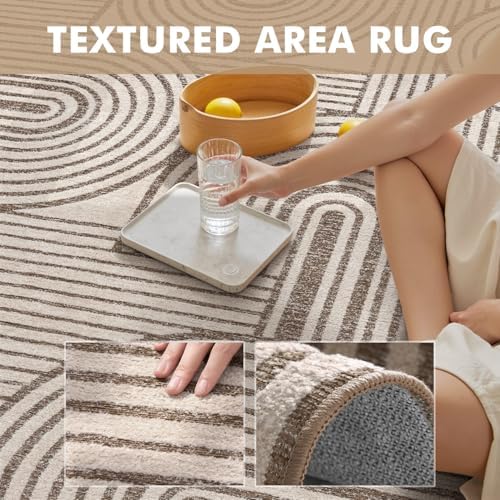 Engiw Khaki Brown Neutral 4x6 Area Rugs - Image 2