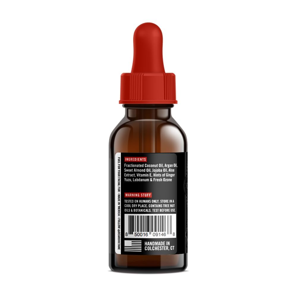 Beard Octane: Victory - Natural Beard Oil w/Argan Oil - 1 Oz - Healthy Softer Beards - Made in USA - Premium Handcrafted Beard Care