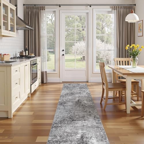DMOYEST Washable Runner Rug for Hallway: 2.6x10 Neutral Modern Abstract Low - Image 5