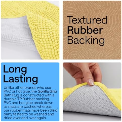 GORILLA GRIP Chenille Bath Rug Mat - Image 4