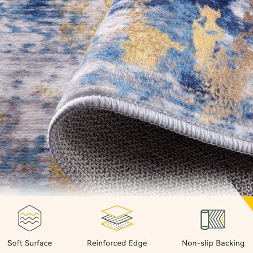 RELEANY Washable 7'x10' Abstract Area Rug - Image 3