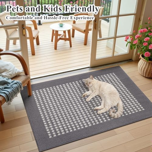 Ileading Indoor Door Mat 24" X 36" Absorbent Dog Muddy Paws Mat Low-Profile - Image 2