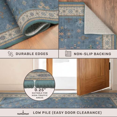 Washable 3x8 Throw Rug for Hallway - Image 4