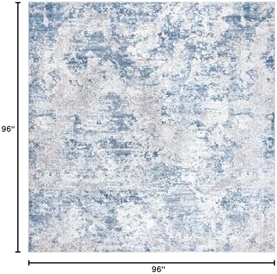 SAFAVIEH Amelia Square Rug 8', Modern Grey & Blue ALA705F - Image 2