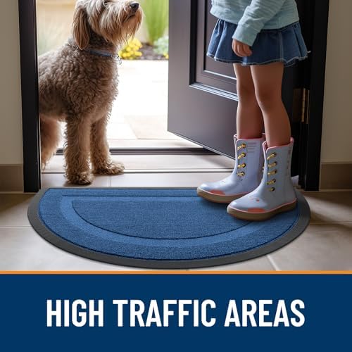 OLANLY Half Circle Front Door Mat Outside 71x23 All-Season Rubber Doormat - Image 6