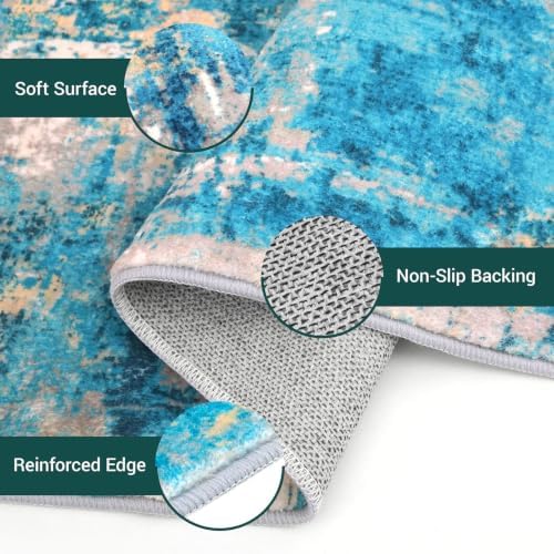 KOZYFLY Abstract Washable 3x5 Area Rug - Image 4