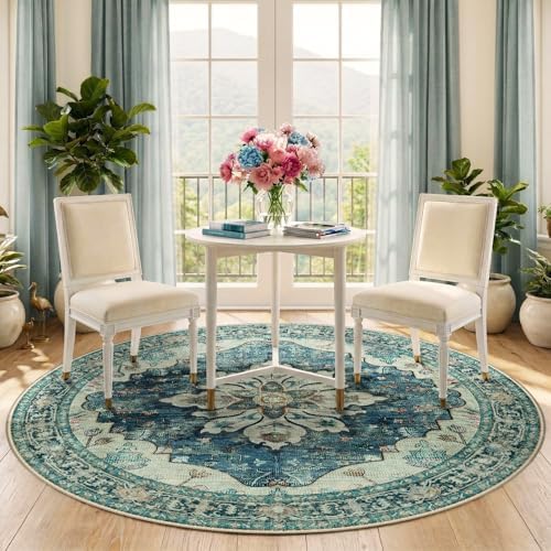 RELEANY Washable Area Rug, Round 6ft - Image 2