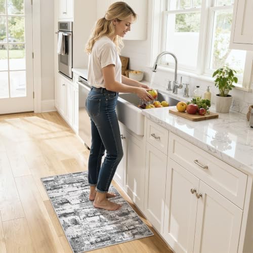 2x3 Runner Rug, Abstract Washable Hallway Rugs - Image 4