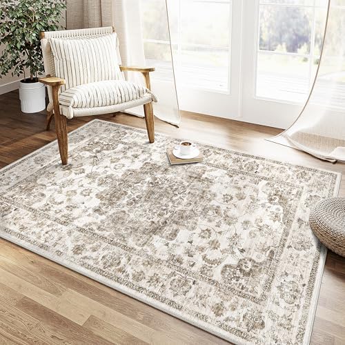 4x6 Brown Neutral Area Rug - Image 2