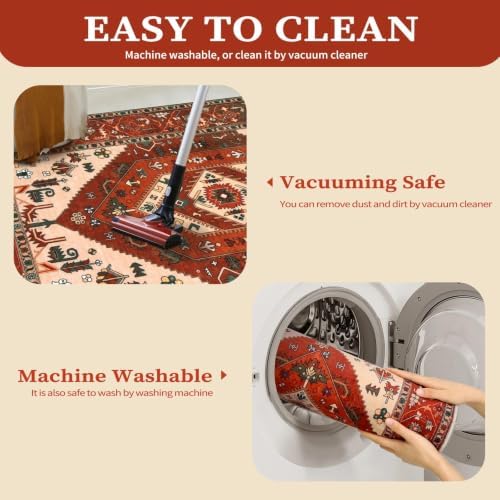 SERISSA 6x9 Washable Non Slip Boho Area Rug - Image 4