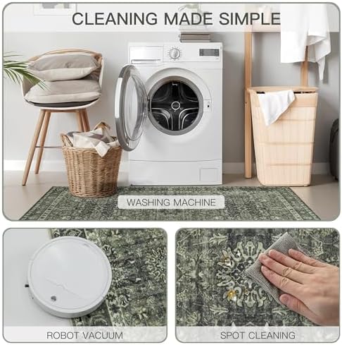 5x7 Vintage Washable Area Rug - Image 6