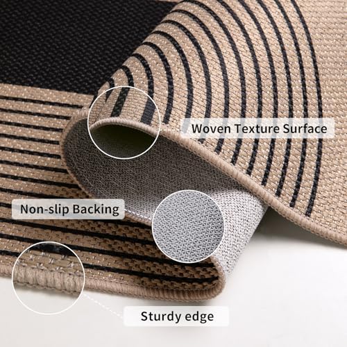 Tangsoo Easy Jute 4x6 Outdoor Rugs, Washable Non-Slip Indoor Living Room Rug - Image 3