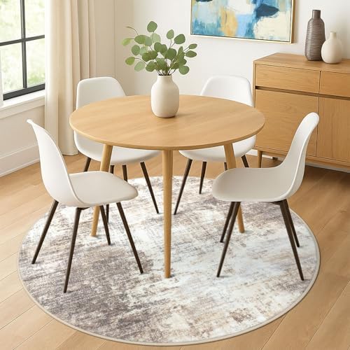 IOHOUZE Abstract Round Area Rug 6 Ft Washable Circle Rugs Large Round Rug Non - Image 3