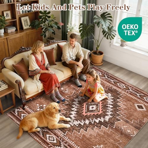 Yinhua Living Room Rug 6x9, Western Washable Rug - Image 4