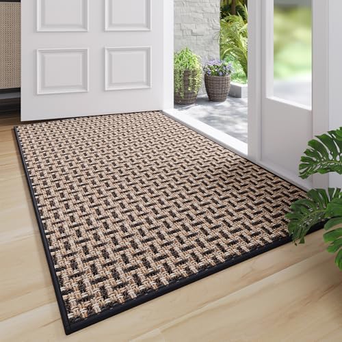 YDKGL Front Door Mat Indoor Non Slip Entry Mat Extra Large Black 36"x60" by YDKGL