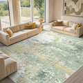 Area Rug Living Room-10X14 Abstract Washable Rug Green by MICGEEK