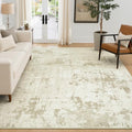 Rugflix 5x7 Area Rugs for Living Room, Washable Linen Beige Large Rug by RugflixAreaRugs