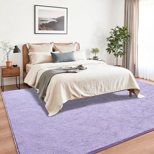 Chicrug Purple 5x7 Minimalist Washable Area Rugs - Image 3