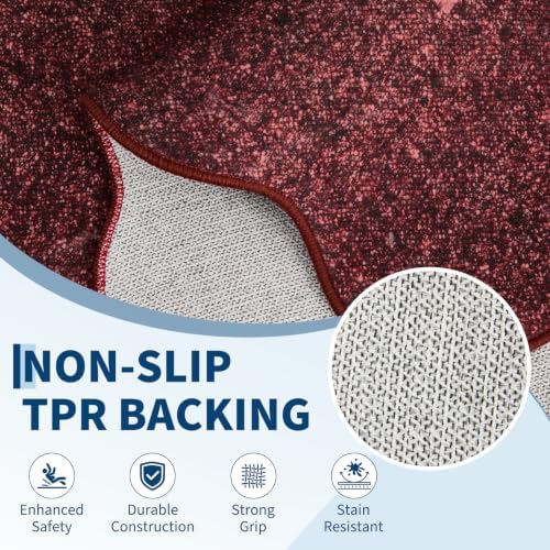 GarveeHome Scalloped Small Area Rug 2x3 Entryway Mat Non Slip - Image 5