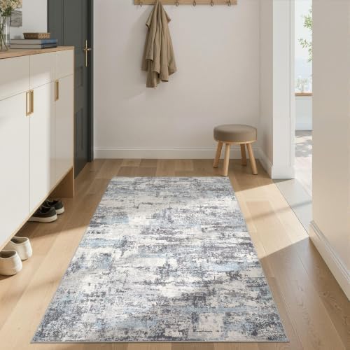 3x5 Runner Rug, Abstract Washable Hallway Rugs - Image 2