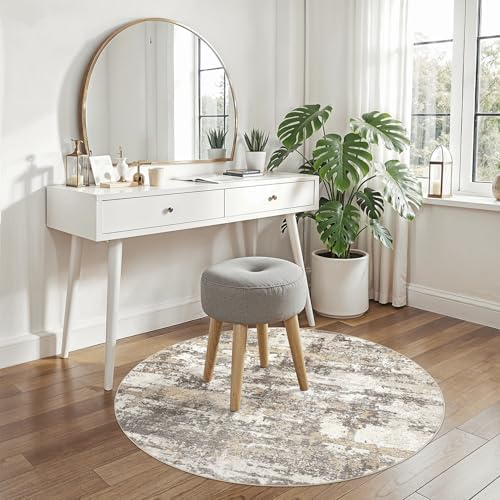 4ft Round Rug, Circle Area Rugs - Image 3