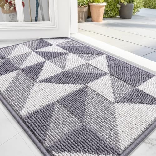 OLANLY Door Mat Indoor Entrance Washable 32x20, Odor-Free Low-Profile Front by OLANLY