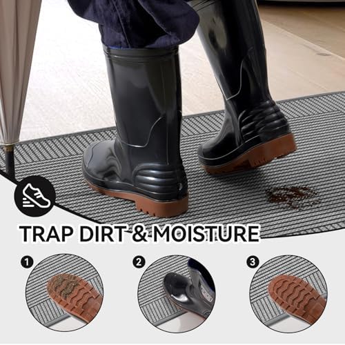 Door Mat 35"x59", Thin Dirt Trapper Entryway Front Doormat - Image 6