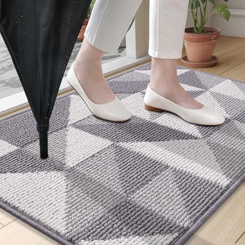 OLANLY Door Mat Indoor Entrance Washable 32x20, Odor-Free Low-Profile Front - Image 2